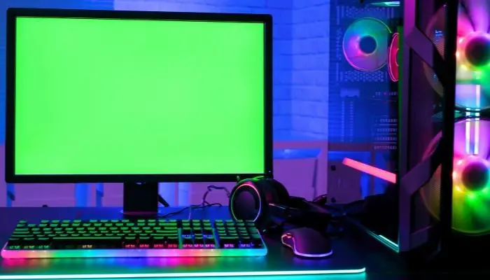 A colorful gaming PC
