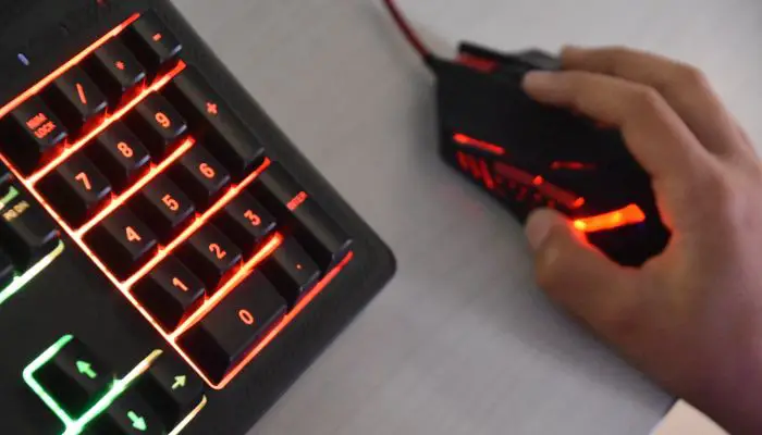 A gaming keyboard with a numpad